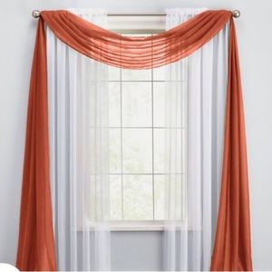 Burnt Orange Window Scarf